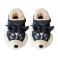 thumbnail image 4 of Divertidas pantuflas de algodón para hombre de husky siberiano, pantuflas de invierno para el hogar para hombre, cálidas pantuflas de felpa de husky para el invierno, 4 of 4