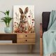 thumbnail image 5 of Qisvanset 12x16 Inch 2D Flat Framed Canvas Art, Beige Bunny Floral Minimalist Girl Nursery Home Wall Art Decor, 5 of 5