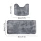 thumbnail image 1 of Juego de alfombrillas de baño de felpa para inodoro y ducha, suaves, absorbentes de agua, antideslizantes, de terciopelo polar, lavables a máquina, de secado rápido, decoración para el suelo del baño, 1 of 6