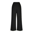 thumbnail image 5 of Inleife Womens Wide Leg Corduroy Sweatpants Drawstring Fall Winter Casual Loose Flowy Ruffle Pants, 5 of 6