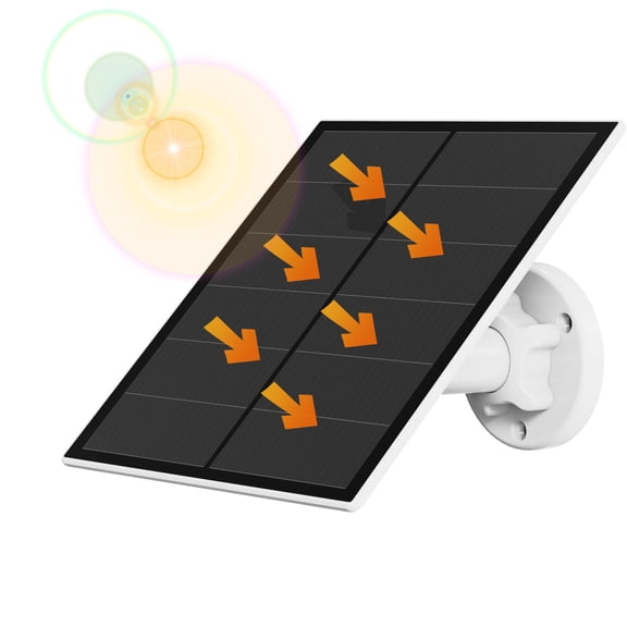 Solar Panel for Security Camera, Wireless Outdoor Solar Powered,5V USB Solar Panel Charger Compatible with Rechargeable Battery Powered Cam, Camera Solar Panel with IP65 Waterproof