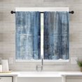 thumbnail image 1 of Farmhouse Kitchen Curtains Blue Abstract Window Curtains Short Tier Curtains Over Sink, Modern Art Painting Decor Rod Pocket Window Drapes Set of 2 (26x36 Inch), 1 of 5