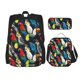 thumbnail image 1 of Easygdp Parrot Mochila para Niños y Niñas con Set de Caja de Almuerzo y Estuche para Lápices 3 en 1, Mochila Escolar Estampada para Adolescentes, 1 of 7