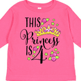 thumbnail image 4 of Inktastic This Princess is Four 4th Birthday Girls Long Sleeve Toddler T-Shirt, 4 of 5