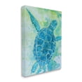 thumbnail image 3 of Blue Sea Turtle Aquatic Bubbles Animals & Insects Painting Gallery Wrapped Canvas Print Wall Art, 3 of 7