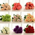 thumbnail image 6 of Dream Lifestyle Artificial 9 Heads Rose Flower Bridal Bouquet Wedding Party Home Desktop Decor, 6 of 8