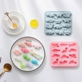 thumbnail image 3 of Shoreew Ice Mold Silicone Tray 12 Cavity 6 Dinosaur Shapes Food Grade Flexible Maker Chocolate Ice Cubes Cake Making Kids Baking Supplies, 3 of 7