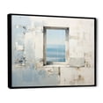 thumbnail image 2 of Designart "Horizon With Beachfront Windows II" Coastal Windows Floater Framed Wall Decor, 2 of 5
