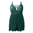 thumbnail image 4 of Intimates Women Elastic Plus Size Stretchy With Two Pieces Mesh Nightgown Underwear, 4 of 4