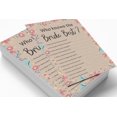 thumbnail image 3 of Inkdotpot How Well Do You Know The Bride Bridal Shower Bachelorette PartyGameActivityCards 50-PackRustic Kraft FloralWho Know The Bride Best, 3 of 7