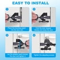 thumbnail image 4 of Cerradura de seguridad portátil negra para puerta, dispositivos de cerradura de hotel ajustables con bolsa de almacenamiento, 1 paquete, 4 of 7