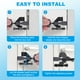 thumbnail image 4 of Cerradura de seguridad portátil negra para puerta, dispositivos de cerradura de hotel ajustables con bolsa de almacenamiento, 1 paquete, 4 of 7