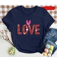 thumbnail image 2 of Lmnyox T-Shirt Imprimé pour Femmes Manches Courtes Été Décontracté T-Shirts Col Rond Ample Chandail Mode 2025, 2 of 3