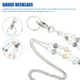 thumbnail image 2 of landege 2pcs Simple Bead Badge Clip Stainless Steel Chain Lanyard ID Cards Holder Necklace, 2 of 9