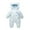 Light Blue., variant on Agkizg Boys Girls Winter Fleece Romper Snowsuit,Plushs Long Sleeve Hooded Jumpsuit,Soft Warm Thickened Loungewear Kids Fleece Bodysuit,6-9 Months