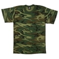 thumbnail image 1 of Rothco Heavyweight T-Shirt - Woodland Camo, Large, 1 of 2