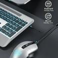thumbnail image 3 of Wireless Keyboard and Mouse Backlit, Rechargeable Ergonomic Keyboard with Wrist Rest, LED Mouse, Phone Holder, Silent for Computer, Mac, PC, Laptop, Chromebook-Silver Black, 3 of 8