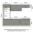 thumbnail image 4 of Cocina Integral Completa Modular Madesa Agata 270cm BG 04, 4 of 5