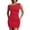Red, variant on Women’s One Shoulder Bodycon Mini Dress Ruched Slim Fit Sleeveless Cocktail Party Club Dress
