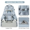 thumbnail image 4 of Large Travel Backpack for Women Men Airplane Approved, Carry on Backpack for Men Personal Item Travel Bag Carry on Flight, Waterproof Laptop Backpack Casual Daypack for Hiking with Shoes Compartment, 4 of 7