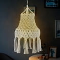 thumbnail image 1 of Bombilla de pantalla de macramé Yinane Estilo Retro 1 pieza cubierta de luz de techo pantalla colgante Bohemia, 1 of 8