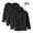 Black#3, variant on pstuiky Girls Long Sleeve Tops, 3-Piece Set Unisex Solid Color Round Neck Tee Shirts Soft Casual Tops Spring and Fall Thin Basic Tees Girl Tops