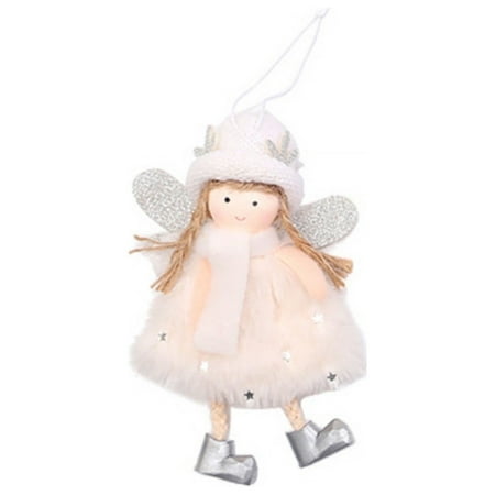

FORYULIK Home Chandelier Beads With Clip Christmas Plush With Girl Pendant Christmas Tree Ornament Kindergarten Gift