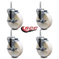 thumbnail image 2 of 5 Inch Nylon Wheel Swivel 5/8 Inch Threaded Stem Caster Set with Brake SCC, 2 of 2
