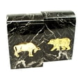 thumbnail image 3 of Stock Market Bookends - Black Marble with Green Tones, 3 of 3