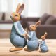 thumbnail image 1 of Garden Statues Rabbit Statue, Polyresin Standing Cute Three Rabbits, Easter Animals Decorations indoor e outdoor, for home and garden Patio Cafe Office gris perfecl Estatua de conejo, 1 of 7