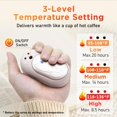 thumbnail image 3 of Biwat Rechargeable Hand Warmers 2 Pack, 6000mAh, 20Hrs Long Lasting, 3 Heat Levels, Portable Electric Hand Warmers for Men Women, Ideal for Outdoor Activities, Hunting, Golf, Camping, Winter Gift, 3 of 4