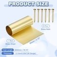 thumbnail image 2 of Uxcell Metal Film Brass Foil Plate, 38 Gauge x 3.1" x 78" H62 Metal Foil Plate Copper Strip Brass Roll for DIY Crafts Electrical Repairs DIY Projects Grounding, Brassy(3.1" Width), 2 of 6