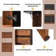 thumbnail image 5 of Giantex Microwave Stand Cabinet, Freestanding Kitchen Storage Pantry,  Black+Walnut, 5 of 10