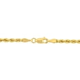 thumbnail image 3 of Everly Women's 3mm Fancy-Cut 10k Yellow Gold Rope Chain Bracelet, 3 of 8