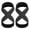 Black, variant on YIFAEUX 1 Pair Figure 8 Lifting Strap Men Women Anti-Slip Padded Weightlifting Grip Band Bodybuilding Powerlifting Strength Training Home Gym Deadlifts Wrist Strap