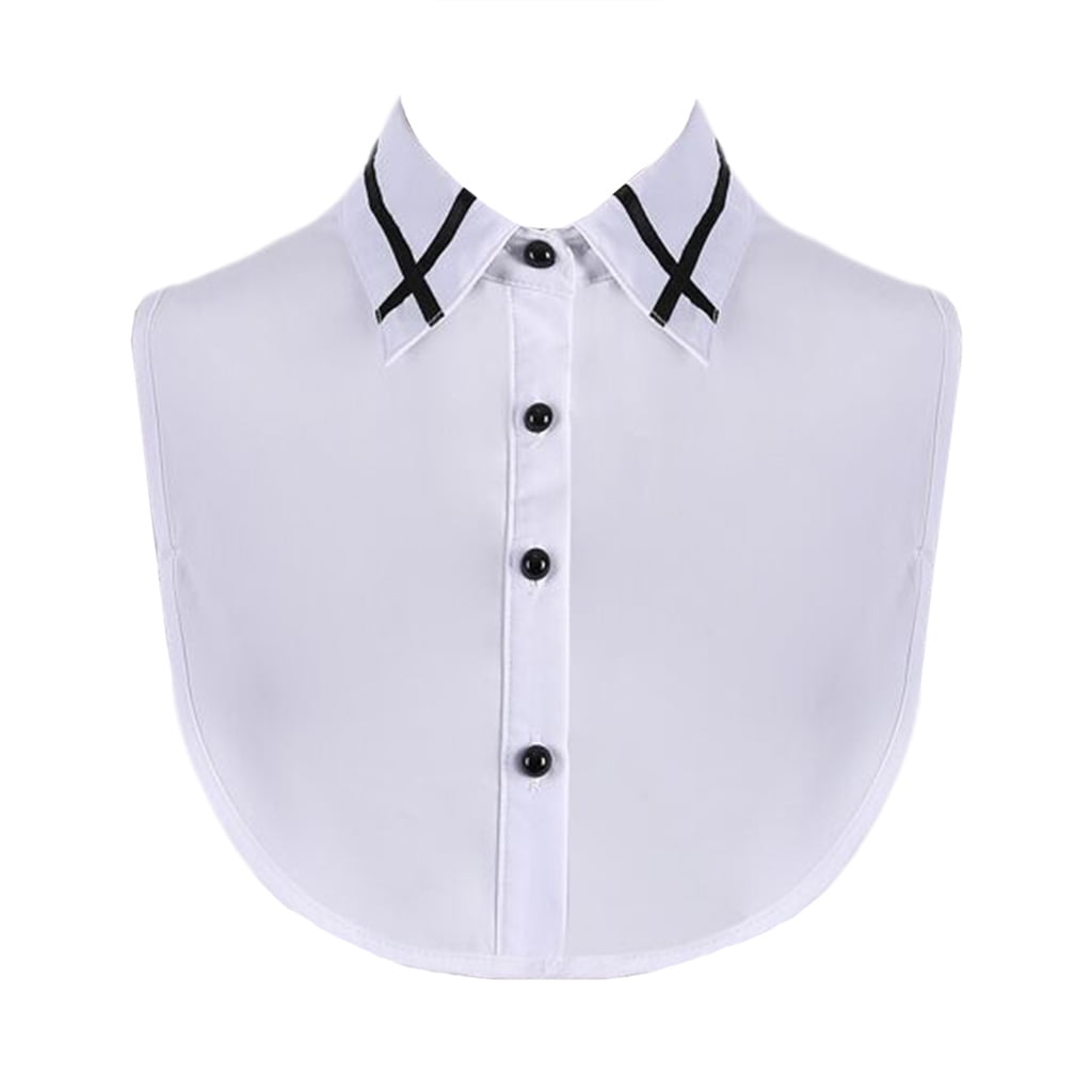 Eston 29 Styles Womens Detachable Fake False Collar Solid Color Retro Plaid Check Chiffon Half Shirt Blouse Adjust Clothes Accessories Walmart Com Walmart Com