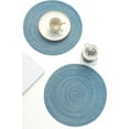 thumbnail image 3 of 4/6 Pack 15 Inch Round Braided Placemats, Washable Heat Resistant Cotton Polyester Circle Place Mats for Kitchen Dining Table, 3 of 5