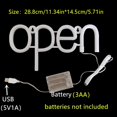 thumbnail image 2 of Open Neon Sign LED Neon Signs Night Light Ultra Bright Colorful Lighted Sign Open Business Neon Light Sign Decorative Illuminated Letter Lights for Window Bar Pub Hotel Coffee Shop, 2 of 7