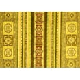 thumbnail image 1 of Ahgly Company Machine Washable Indoor Rectangle Oriental Yellow Modern Area Rugs, 7' x 10', 1 of 4