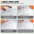 thumbnail image 5 of KFFKFF 12x17 inch Drawer Basket 2-Tier Wire Pull Out Cabinet Under Sink Organizer, 5 of 9