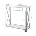 thumbnail image 4 of Convenience Concepts Oxford Chrome Glass Hall Table with Shelf in Glass & Chrome Frame, 4 of 4