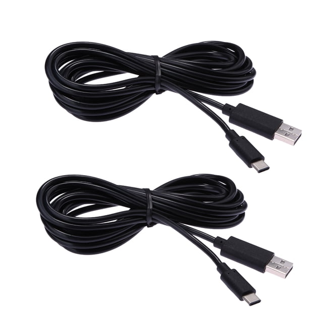 Paquete de 2 cabezales tipo C de 3m 10 pies 2A Cable de carga USB DQrwqpou