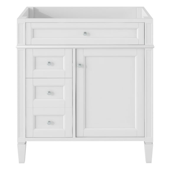 FFZ 30'' Bathroom Vanity without Top Sink, Modern Bathroom Storage Cabinet with 2 Drawers and a Tip-out Drawer (NOT INCLUDE BASIN)