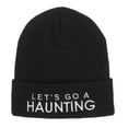 thumbnail image 5 of Let's Go Haunting Embroidered Long Beanie - Black OSFM, 5 of 5