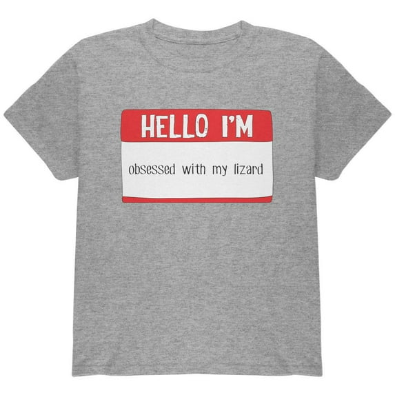 Halloween Hello I'm Obsessed With My Lizard Youth T Shirt Heather YMD