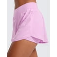 thumbnail image 5 of Shorts CRZ YOGA para correr de doble capa, tiro alto 3" rosa XL, 5 of 5