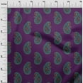 thumbnail image 2 of oneOone Cotton Cambric Fabric Paisley Block Printed Fabric 1 Yard 56 Inch Wide, 2 of 4