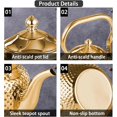 thumbnail image 6 of Teapot for Stove Top, Stovetop Tea Kettle, Food Grade Stainless Steel Tea Kettle, 2.1qt Metal Tea Pot with Tea Strainer for Easy Tea, Coffee, Gold, 2 Liters, 6 of 8