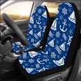 thumbnail image 1 of ABPHQTO Juego de 2 fundas de asiento de coche ancla estrella de mar velero timón onda iconos Universal Auto asientos delanteros Protector apto para coche, SUV sedán, camión, 1 of 3