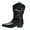 BK1, variant on Slouchy Cowboy Boots for Women Pointed Toe Stacked Heel Winter Fall Wide Mid Calf Booties Western Cowgirl Boots